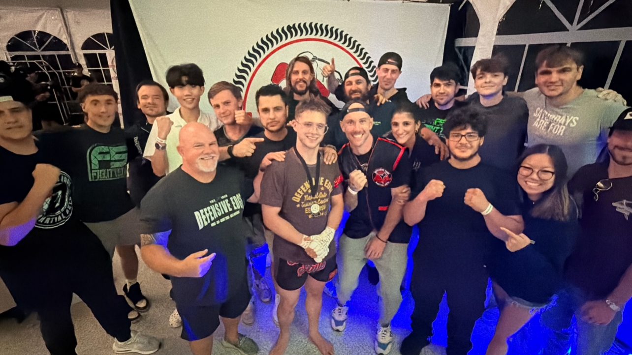 The team celebrating Jaden’s win