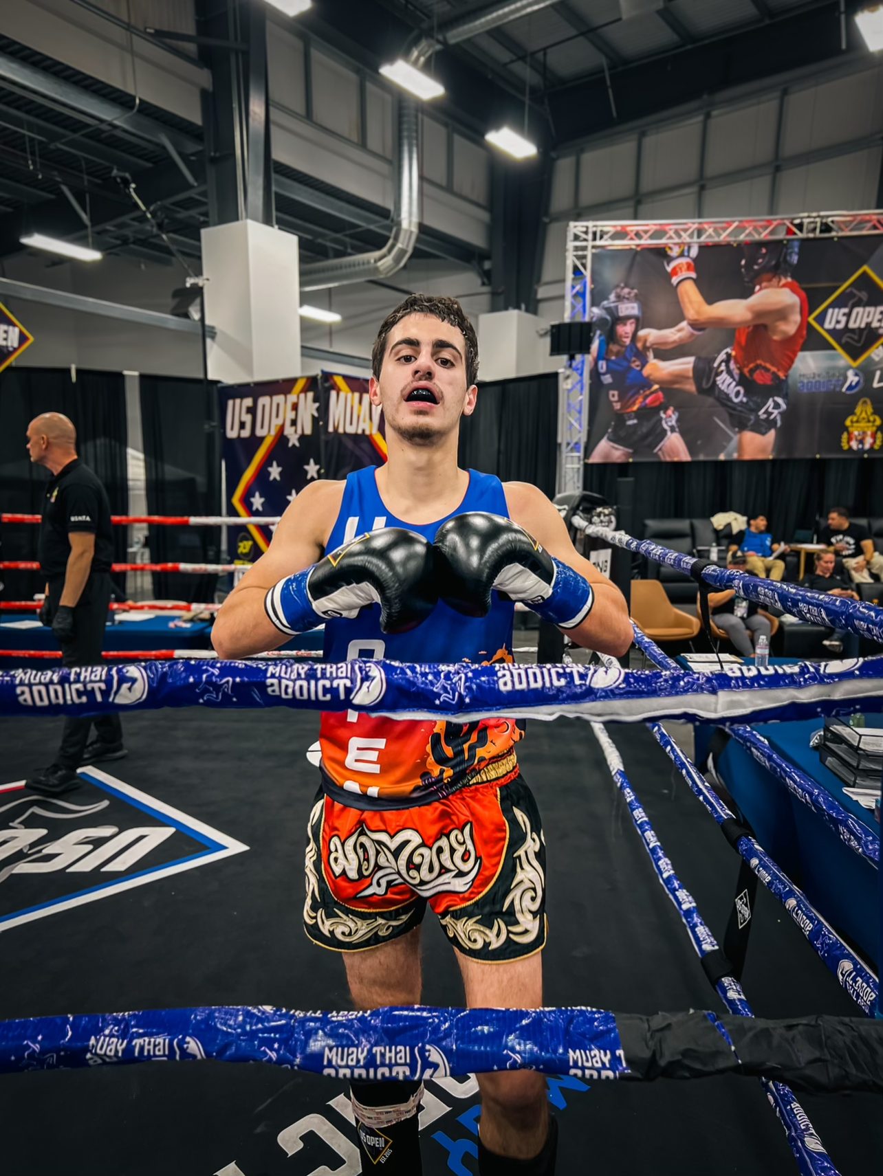 Luca in the ring at the US Open