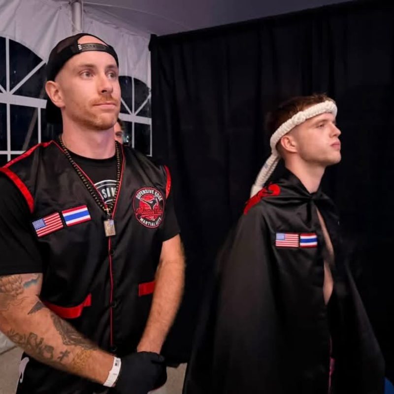 Dave with Jay before his fight