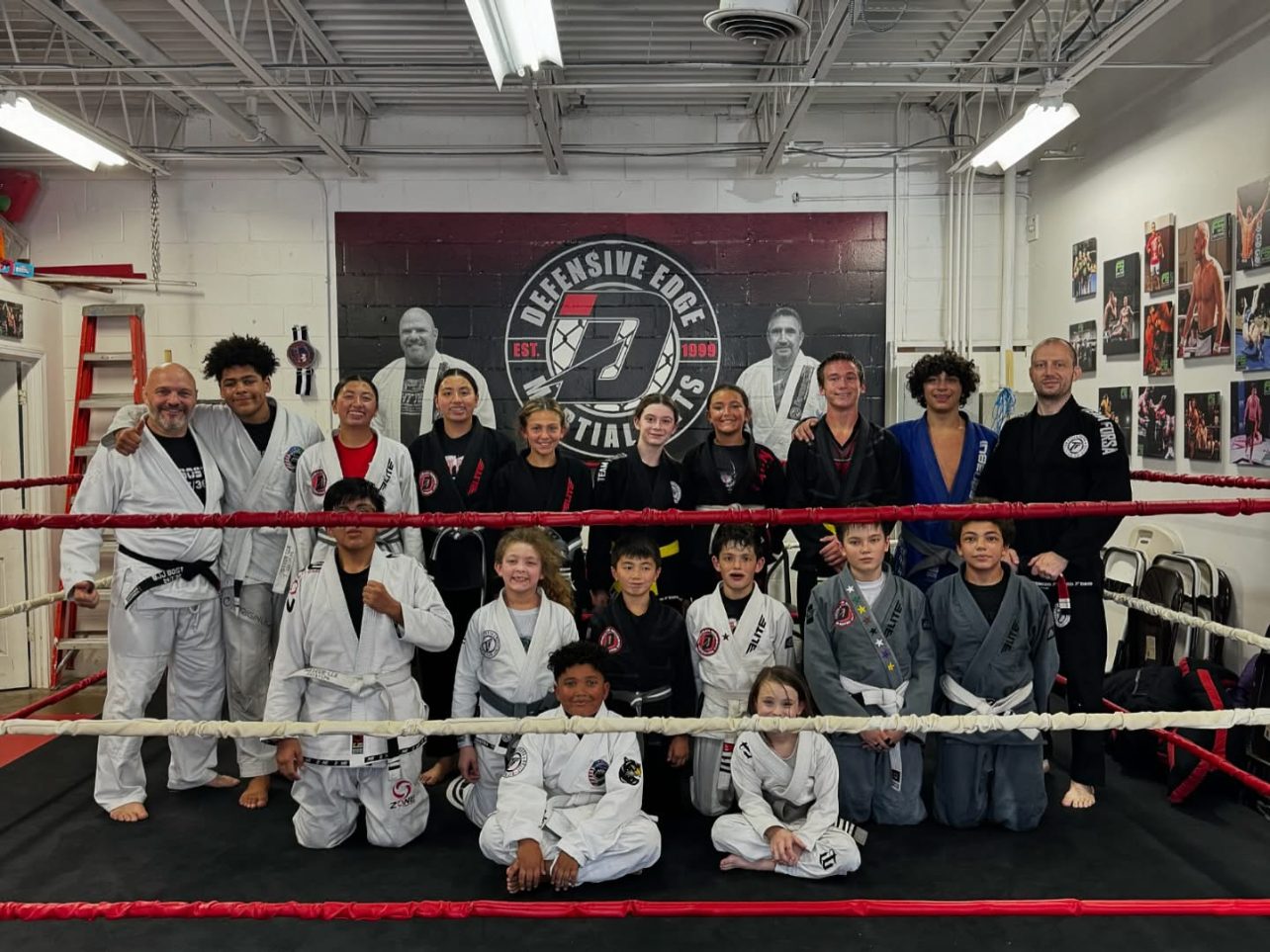 The youth Jiu-Jitsu team in the ring